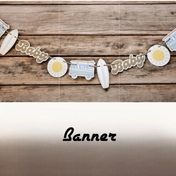 Baby Shower Decor “Baby on Board” includes 2 Banners & a Cake Topper - Picture 3 of 14